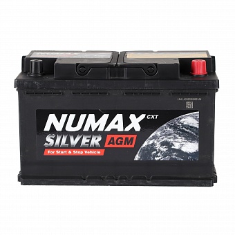   NUMAX AGM 6- 85 Ah R+ .. 830A EN 315/173/190 ...  