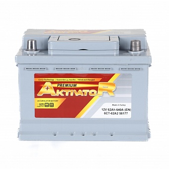   AKTIVATOR Premium 6- 62Ah R+ 640A EN 240175175 .