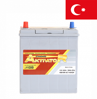   AKTIVATOR Standard 6- 45Ah L+ 390A EN 196/136/225 